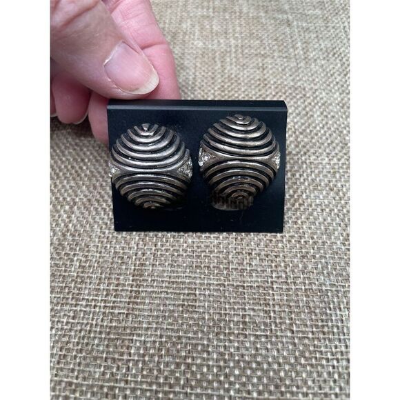 Fas Jewelry Vintage 925 Sterling Silver Clip-On Earrings for Women - Picture 2 of 3